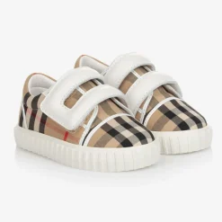 Burberry Baby Beige Check Trainers Discount
