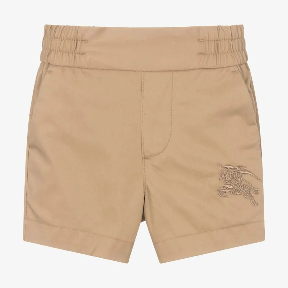 Burberry Baby Boys Archive Beige Cotton EKD Shorts Outlet
