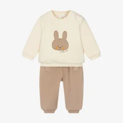 iDO Mini Baby Boys Beige Bunny Tracksuit Sale