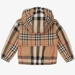 Burberry Baby Boys Beige Check Jacket Clearance