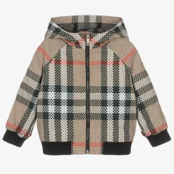 Burberry Baby Boys Beige Check Jacket Hot