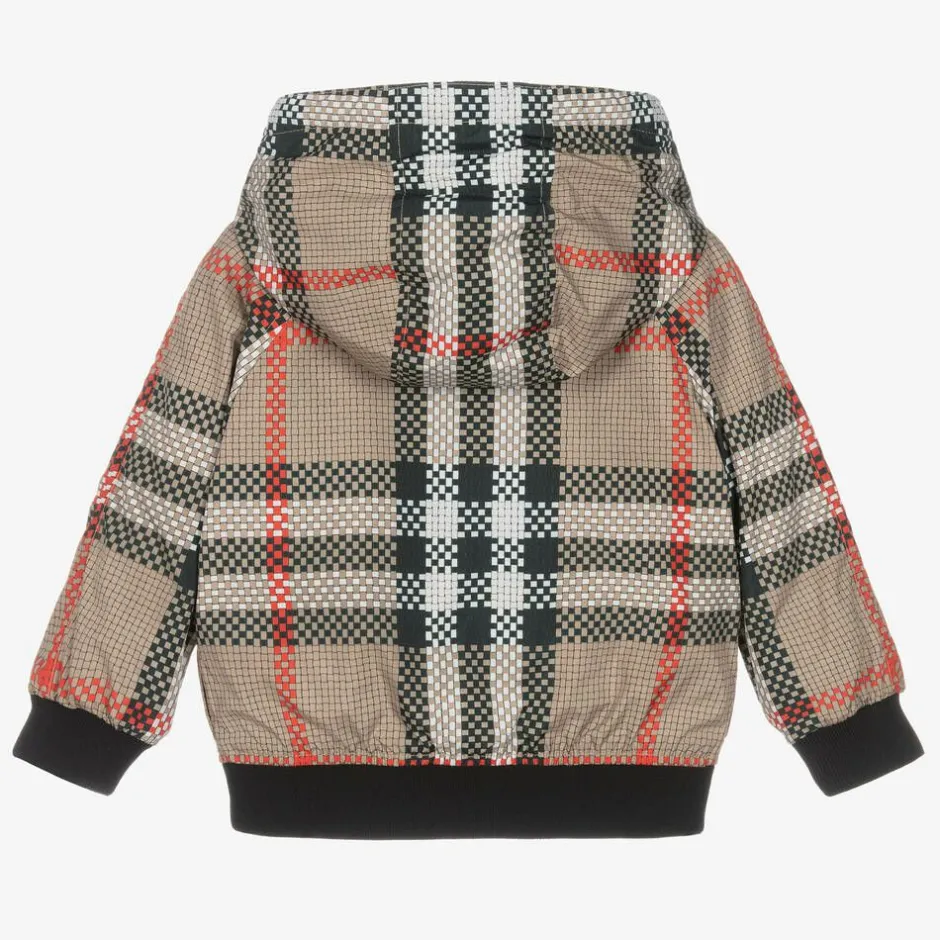 Burberry Baby Boys Beige Check Jacket Hot