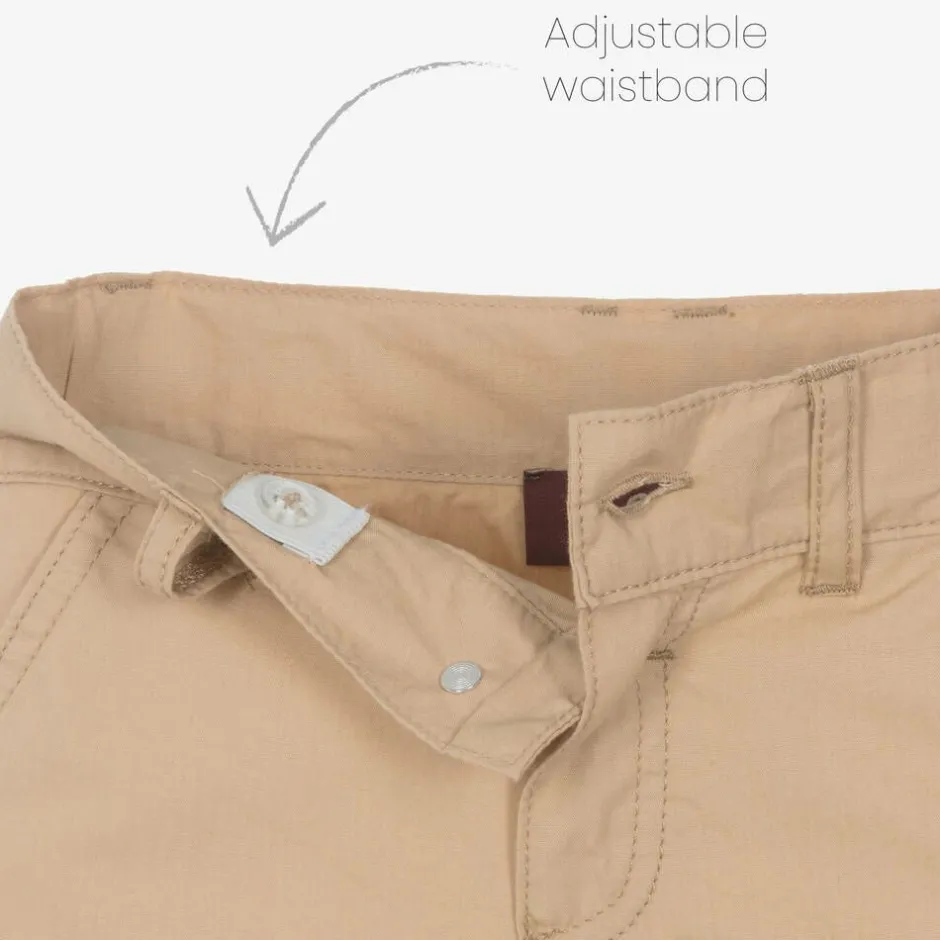 AIGNER Baby Boys Beige Cotton Cargo Shorts