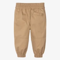Burberry Baby Boys Beige Cotton EKD Trousers Discount