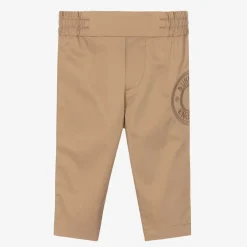 Burberry Baby Boys Beige Cotton Trousers New