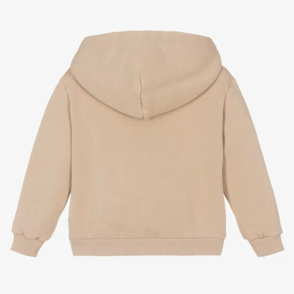 Dolce amp; Gabbana Baby Boys Beige Cotton Zip-Up Top New