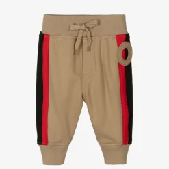 Burberry Baby Boys Beige Logo Joggers New