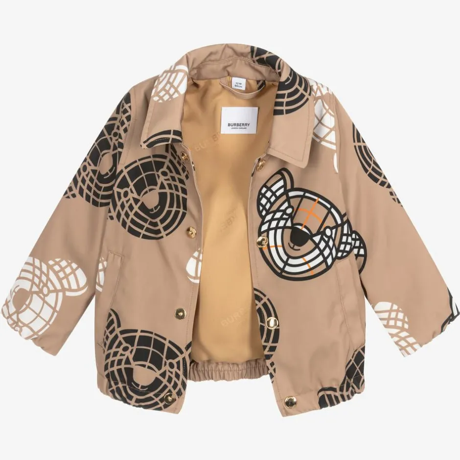 Burberry Baby Boys Beige Thomas Bear Jacket New
