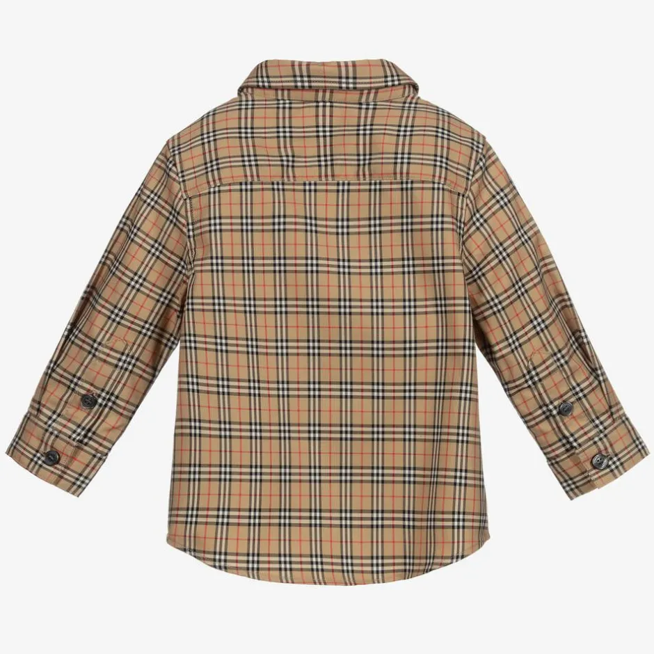 Burberry Baby Boys Beige Vintage Check Shirt Online