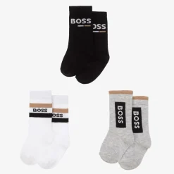 BOSS Baby Boys Black & Grey Socks (3 Pack) Discount