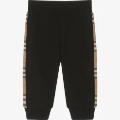 Burberry Baby Boys Black Cotton Joggers Sale