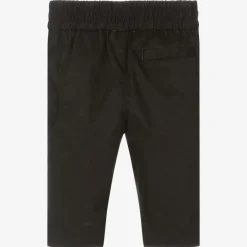 Burberry Baby Boys Black Cotton Trousers Online