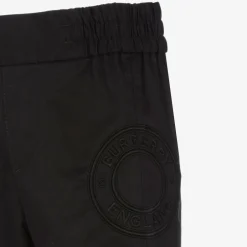 Burberry Baby Boys Black Cotton Trousers Online