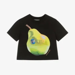 Burberry Baby Boys Black Cotton T-Shirt Clearance