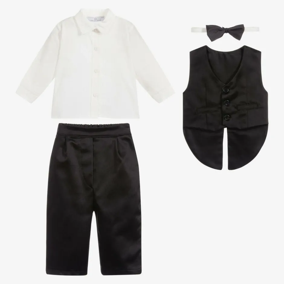 Beau KiD Baby Boys Black Waistcoat Suit Hot