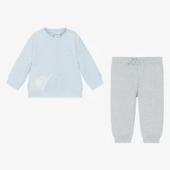 Tutto Piccolo Baby Boys Blue & Grey Elephant Tracksuit Discount