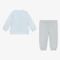 Tutto Piccolo Baby Boys Blue & Grey Elephant Tracksuit Discount
