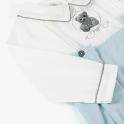 Beau KiD Baby Boys Blue & Ivory Shortie Discount