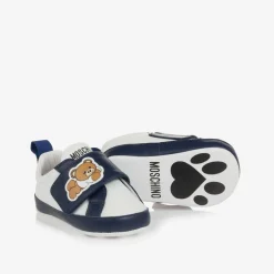 Moschino Baby Boys Blue & White Pre-Walker Trainers Best