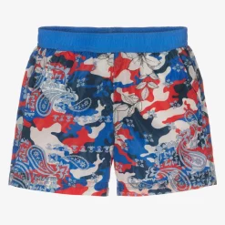 Moncler Enfant Baby Boys Blue Camouflage Print Swim Shorts Best