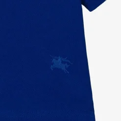 Burberry Baby Boys Blue Check Polo Shirt Outlet