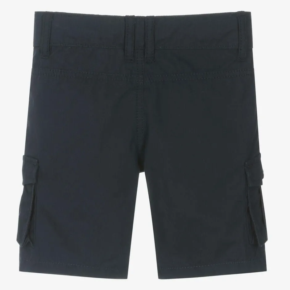 AIGNER Baby Boys Blue Cotton Cargo Shorts Sale