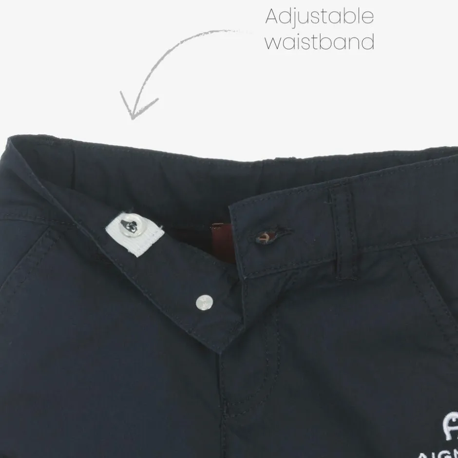 AIGNER Baby Boys Blue Cotton Cargo Shorts Sale