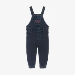 Guess Baby Boys Blue Cotton Dungarees Clearance