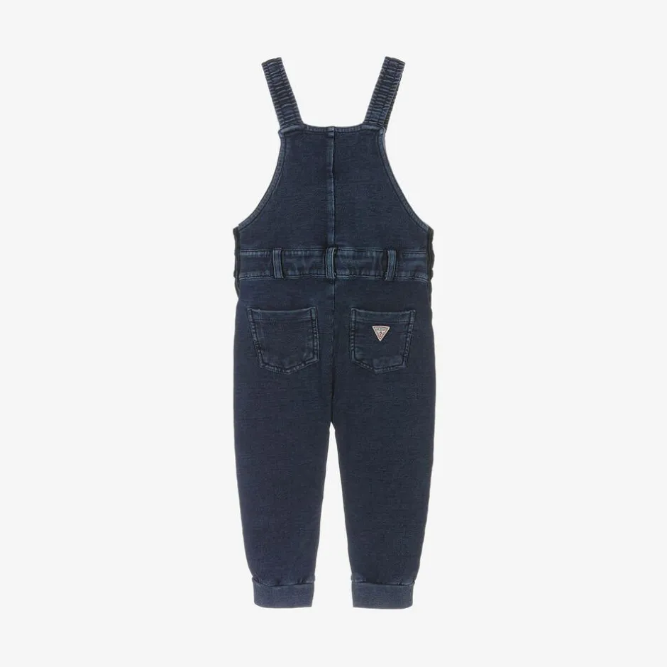 Guess Baby Boys Blue Cotton Dungarees Clearance
