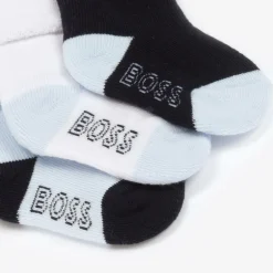 BOSS Baby Boys Blue Cotton Socks (3 Pack) Best