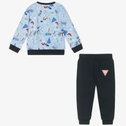 Guess Baby Boys Blue Cotton Tracksuit Online