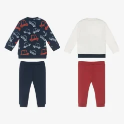 iDO Mini Baby Boys Blue Cotton Tracksuits (2 Pack) Best