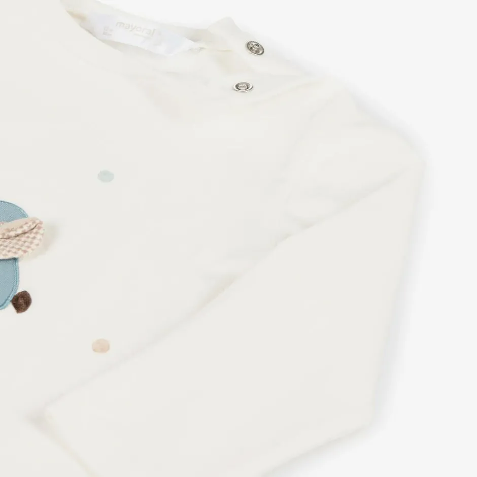 Mayoral Newborn Baby Boys Blue Cotton Tracksuit Set Clearance