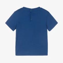 Guess Baby Boys Blue Cotton T-Shirt Outlet