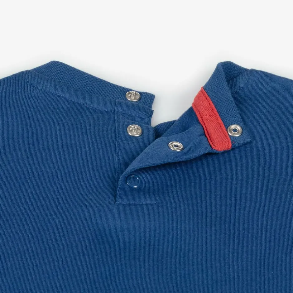 Guess Baby Boys Blue Cotton T-Shirt Outlet