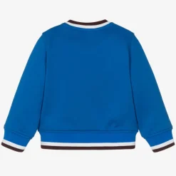 Burberry Baby Boys Blue Cotton Varsity Sweatshirt