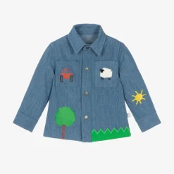 Stella McCartney Kids Baby Boys Blue Denim Farmyard Shirt Online