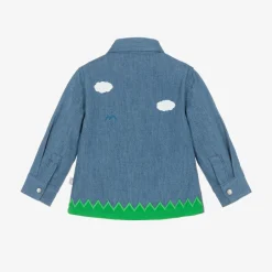 Stella McCartney Kids Baby Boys Blue Denim Farmyard Shirt Online