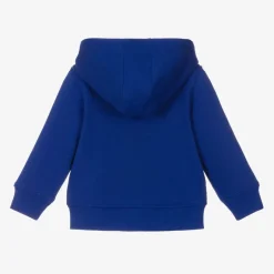 Burberry Baby Boys Blue EKD Cotton Zip-Up Hoodie Online