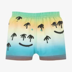 Molo Baby Boys Blue Happy Palm Swim Shorts (UPF50+) Clearance