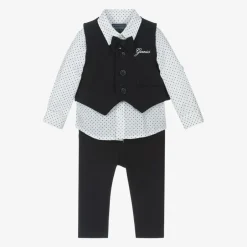 Guess Baby Boys Blue Jersey Waistcoat Suit Online