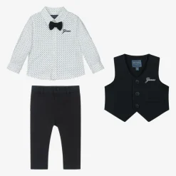 Guess Baby Boys Blue Jersey Waistcoat Suit Online