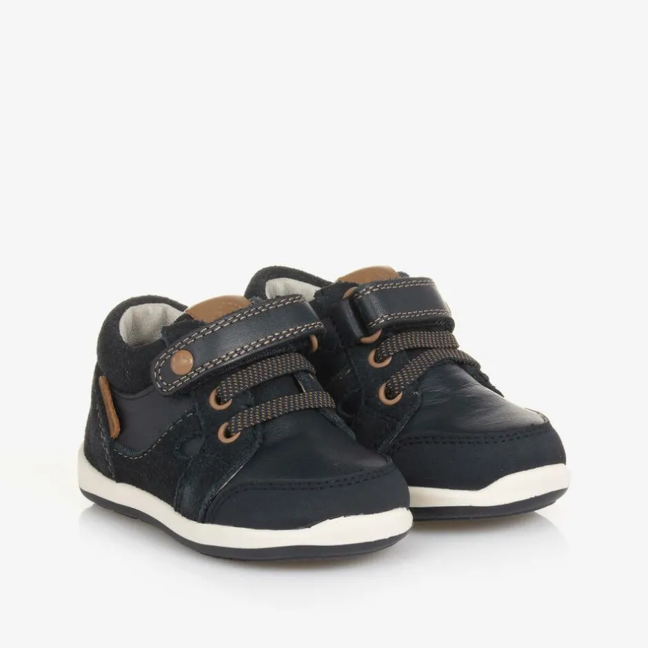 Mayoral Baby Boys Blue Leather First Walkers