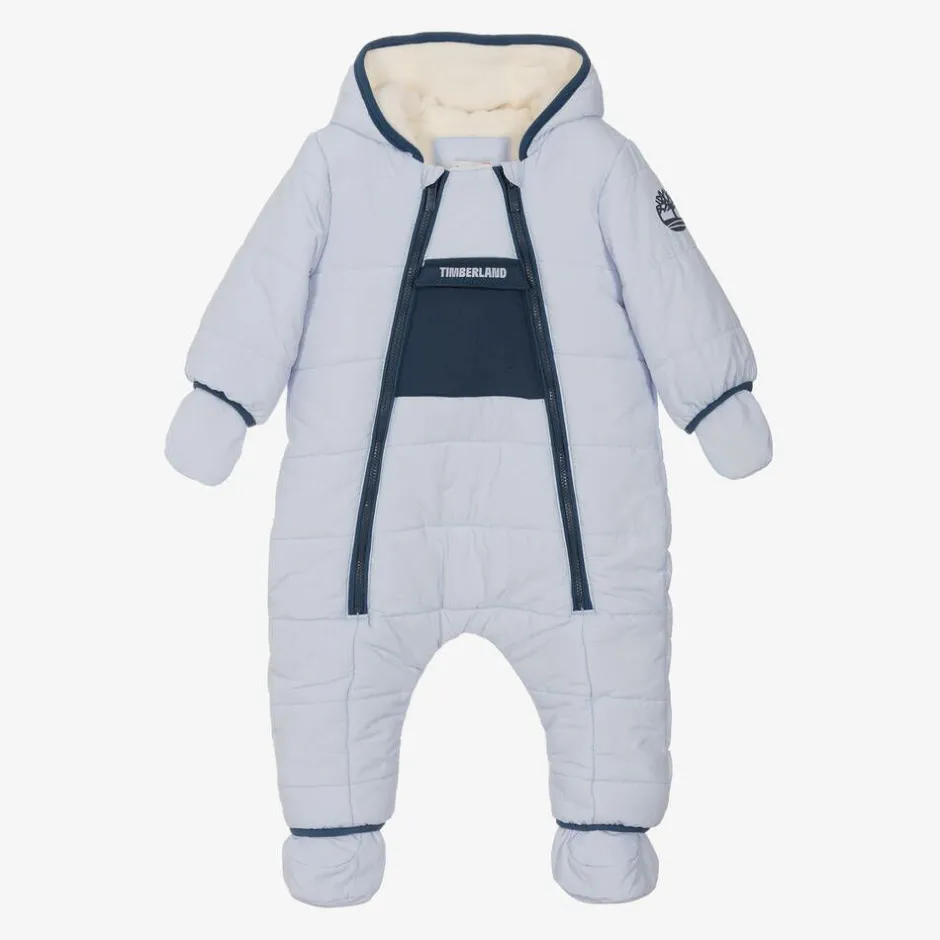 Timberland Baby Boys Blue Padded Snowsuit New