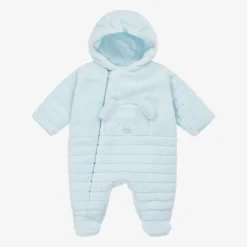 Emile et Rose Baby Boys Blue Plush Teddy Pramsuit Online