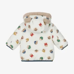 Mayoral Newborn Baby Boys Blue Reversible Coat Discount