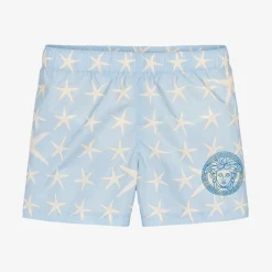 Versace Baby Boys Blue Stella Marina Swim Shorts Online