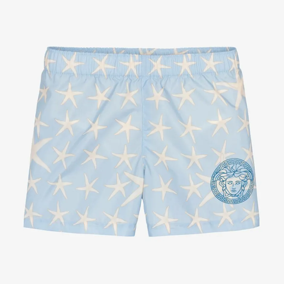 Versace Baby Boys Blue Stella Marina Swim Shorts Online