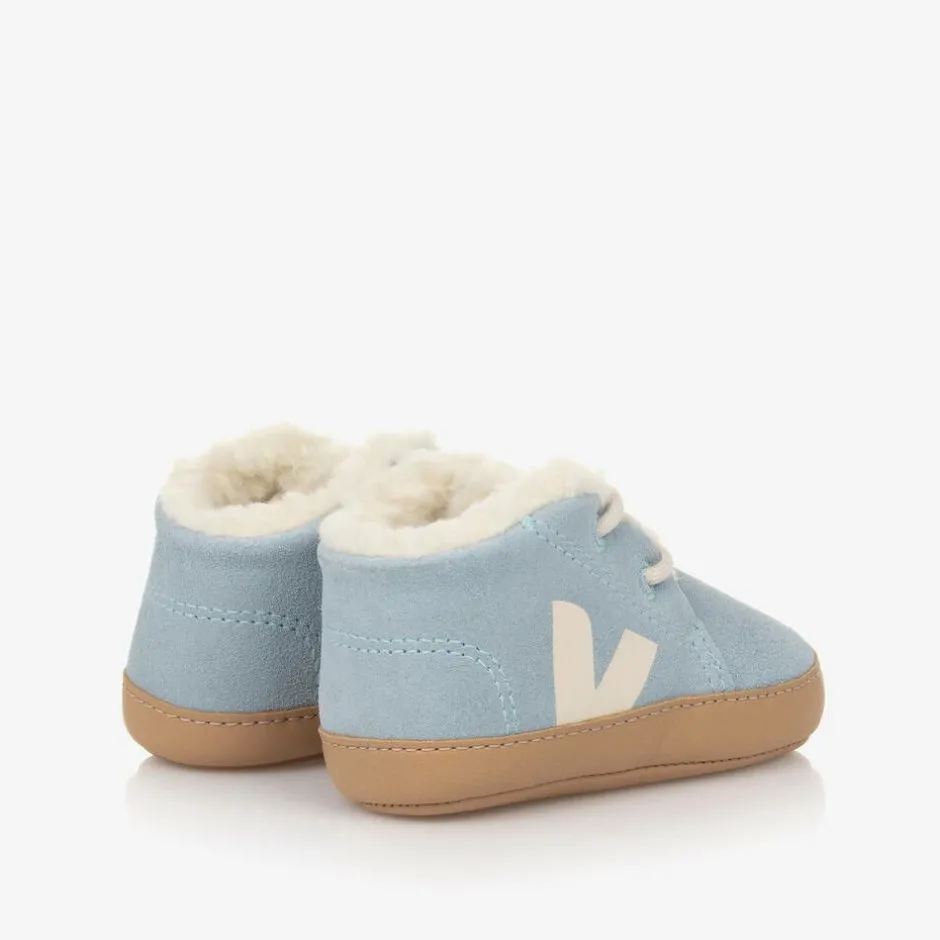 VEJA Baby Boys Blue Suede Pre-Walker Shoes Clearance