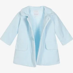 Emile et Rose Baby Boys Blue Velour Coat Online